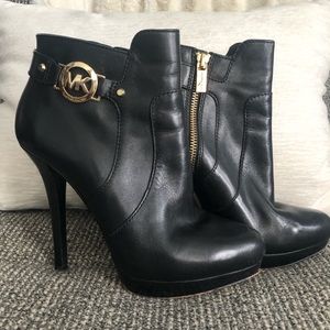 Black Michael Kors Stiletto Ankle Boots